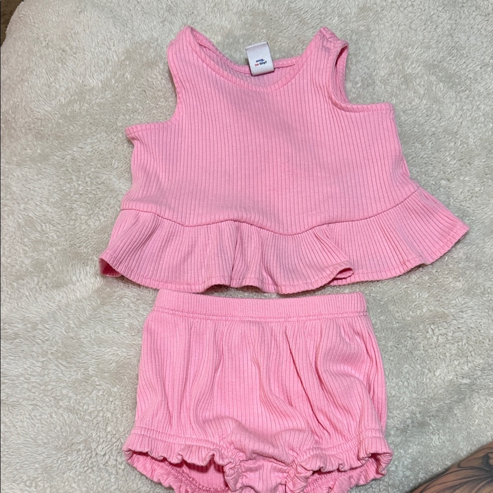 Old Navy Pink Ruffled Diaper Cover Set